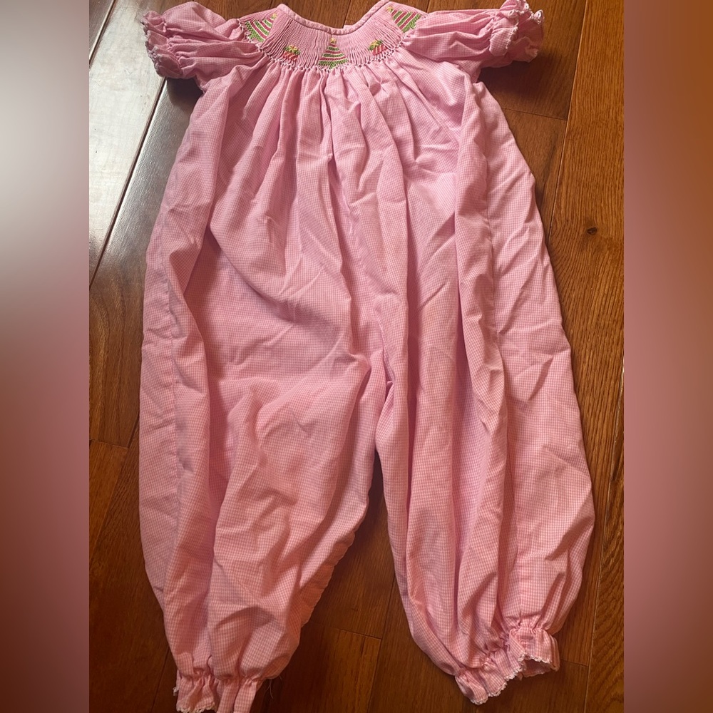 Christmas Seersucker Jumpsuit
